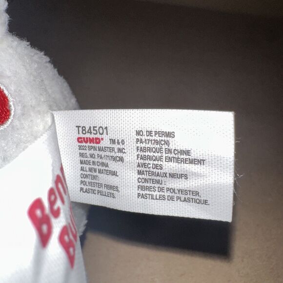 NEW GUND Drops Plush Benny Burr White Bear Stuffed Animal NEW - Picture 8 of 11